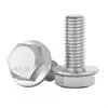 Tornillo Hexagonal con Brida Dentada de Acero Inoxidable 304 Gb5789M5M6M8