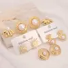 Novedades Moda Europea y Americana Transfronteriza Pendientes de Acero Inoxidable Lujo Ligero Diseño de Alta Gama Pendientes Largos con Perlas Pendientes
