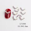 Smiley Face Nail Art Jóias Japonês Curvo Adesivo de Unhas Diamante Light Therapy Armadura Acessórios de Metal Transfronteiriço Nail Art Alloy Jóias