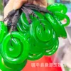Pingente de Guanyin Buda de gelo verde Bashan, fivela da paz com padrão na cor jadeíte, pingente de jadeíte de vidro, jade de quartzo