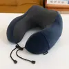 Almofada de Viagem Bingdoudou em Espuma de Memória em Formato de U para Pescoço com Apoio de Cabeça Cervical para Viagens de Avião Presente com Logotipo Personalizado
