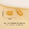 Plata 925 Chapada en Oro Diamante Incrustado Barril con Mantra de Seis Palabras Cuentas Espaciadoras Cuerda para Ensartar Cuentas Hecha a Mano DIY Accesorios de Joyería de Plata
