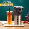 Pajitas transparentes desechables para té de leche, pajitas de plástico grueso para perlas, 00 piezas, pajitas grandes de colores extralargas, empaquetadas individualmente, duras 10
