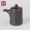 Meiguang Cerâmica Queimada Padrão de Círculo Redondo Garrafa de Condimento Restaurante Japonês Vintage Pote de Molho de Soja Garrafa de Vinagre Utensílios de Cozinha Domésticos