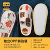 Pantuflas Desechables para Niños Listas para Usar, Antiderrapantes, Empacadas Individualmente, Lindas Pantuflas de Dibujos Animados para Hoteles, Casas de Huéspedes y Huéspedes