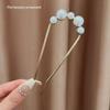 Horquilla de metal con forma de tiburón para mujer, accesorio para el pelo con gran red de aleación roja y perlas, con agarre de diamantes de imitación dorados, para la parte posterior de la cabeza, venta al por mayor
