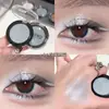Paleta de Sombras de Ojos Monocolor Myho con Diamantes Triturados, Doble Uso para Mejillas y Ojos, Textura en Polvo, Delicada y Duradera, Sombra de Ojos con Brillo Iluminadora y Realzadora del Color