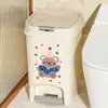 Cubo de Basura Grande para Cocina Operado con Pedal Alto Valor Estampado de Dibujos Animados Baño Dormitorio Nuevo Tapa Pop-Up Papelera Shi Hua