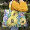 Nova bolsa de compras dobrável de proteção ambiental para viagem, portátil, de supermercado, grande capacidade, de ombro único, bolsa de compras feminina