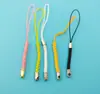 Corda de Celular Processada e Personalizada Fivela de Lagosta Cordão Preto Fivela de Metal Cordão com Partículas de Borracha Alça de Celular Tecida à Mão