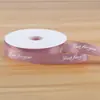 Rolo Grande de Fita Floral de 80 Jardas, Rolo Grande de Fita Decorativa para Laço de Presente Floral de Poliéster Inglês