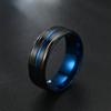 Moda europea y americana nuevo de alta gama elegante aristocrático negro ranurado habitación colorido hombres dominante anillo fabricantes en venta