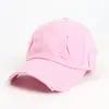 Gorra de Béisbol Lavada Desgastada Rasgada Retro Personalizada por el Fabricante Moda Casual Versátil Deportes al Aire Libre Gorra de Pico