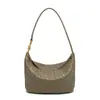 Bolsas Tejidas Artesanales de Nicho, Bolsos de Hombro Debajo del Brazo, Bolsos Cruzados para Mujer, Estilo Vintage de Vacaciones, Bolsos Tipo Almohada de Segunda Mano, Bolsos de Piel Suave para Mujer