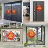 Pegatinas de Ventana de Flocado Nuevas Extra Grandes con la Palabra "" para la Puerta de Entrada del Festival de Primavera, Pegatinas para Puerta de Inauguración, Decoraciones de Año Nuevo
