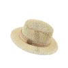 Sombrero de Paja de Copa Plana Tejido a Mano Retro Francés para Mujer 2025 Verano Nuevo Sombrero de Paja para Viaje Protección Solar Sombrero para el Sol