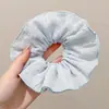 Goma para el pelo morada de taro para mujer, Cuerda para el pelo con vibra relajada, Accesorio de alta gama para peinados de moño, Flor grande para el pelo