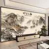 Nuevo Estilo Chino Tela de Fondo de TV Papel Tapiz 8D Pintura de Paisaje Estéreo Papel Tapiz Sala de Estar Pared de Fondo Tela de Pared de Ingeniería