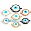 Accesorios para joyería DIY conector de ojos de diablo chapado en oro de cobre puro no se cae taladro no se decolora pulsera