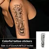 Adesivos de Tatuagem Populares Estilo Dark Transfronteiriços, À Prova d'Água de Longa Duração, Tatuagem Abstrata Gótica Fashionável para Homens e Mulheres nos Braços e Pernas