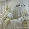 2026 Nueva Serie Blanca Accesorios de Flores para Bodas Juego de Decoración de Boda Materiales de Flores Color Claro Blanco Roto Arreglo Floral Artificial para Bodas