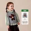 Ropa Infantil Amira 2026 Otoño Nuevo Suéter Jacquard de Dibujos Animados para Niños Chaleco de Punto sin Mangas para Niños