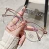 Gafas de Montura Negra para Mujeres con Miopía, Montura Grande, Aspecto de Alta Gama, Hacen que el Rostro Parezca Más Delgado, Se Pueden Personalizar con Lentes Graduados, Adecuadas para Rostros Cuadrados y Redondos, Luz Antiazul