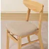 Silla moderna con respaldo, silla mariposa nórdica, silla de comedor simple de madera maciza, taburete de restaurante de madera maciza pura, silla de comedor de madera de caucho para uso doméstico