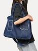 2025 Nuevo Estilo Japonés Bolso Personalizado de Mezclilla Lavada para Mujer Bolso Cruzado de Gran Capacidad Bolso de Hombro Portátil Fresco de Moda para Estudiantes