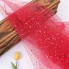 Tela de Malla Perforada Nueva de 1.5m con Patrón de Estrella y Luna, Hermoso Hilo de Malla para Decoración de Cestas de Flores para Figuras, Tipo Medio Duro y Suave, Se Puede Cortar a Medida