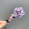 Artefacto para el cabello de la parte posterior de la cabeza para niños, lindo clip de dibujos animados para niña, clip de agarre, clip giratorio de flores, horquilla para el cabello, tocado