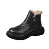 Invierno Nuevo 2024 Forro Grueso de Felpa Piel Gruesa Zapatos de Mujer Botas de Nieve Mujer Tubo Corto Zapatos de Algodón Cálidos