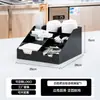 Suporte de copos/expositor preto para lojas de milk tea, suporte de copos para grãos de café, porta-copos, porta-copos de acrílico, porta-papel e outros itens.