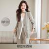 Sentido del Diseño Negro Primavera Otoño e Invierno Manga Larga Profesional Casual Traje Pequeño Chaqueta Pantalones para Mujer Traje de Dos Piezas Elegante