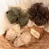 Pinza de Plátano con Lazo Floral Suave Estilo Coreano para Mujer, Pasador Vintage de Alto Gama con Puntos para Moño Completo