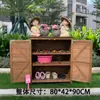 Almacenamiento de Gabinete de Zapatos de Madera Maciza para Exteriores al por Mayor Gabinete de Almacenamiento Puerta de Villa Protección Solar Impermeable Caja de Herramientas para Patio Balcón de Jardín Artículos Varios