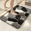Alfombrilla de baño Amazon de Cachemira Artificial Engrosada, Alfombrilla de Piso Moderna Simple para Baño, Absorbente de Agua, Resistente a la Suciedad, Alfombra para Dormitorio del Hogar