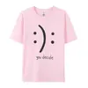 Camiseta de Algodón Estampada para Mujer Harajuku Holgada Camiseta Hip-Hop Casual Camiseta de Moda Creativa