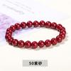 Pulseira de Cinábrio com Cinco Deuses da Riqueza, Areia Dourada Roxa Mineral Original, Areia Imperial, Pulseira de Ano de Nascimento Estilo Chinês Novo, Joia Presente de Cinábrio