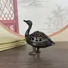 Fogão Hongyan de latão vintage decoração de mesa incensário em forma de hashi artesanato antigo incensário de pato artigos de cobre antigos