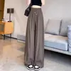 Pantalones de maternidad para primavera y verano, pantalones de maternidad estilo Yamamoto para mujer, ropa exterior de verano, nuevos pantalones de algodón y lino 2026, pantalones de pierna ancha de seda helada con protección solar