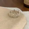 Design Personalizado Moderno e Simples, Design Irregular Vazado, Anel Floral para Mulheres, Sensação de Luxo Leve e de Alta Qualidade, Joia para Mãos