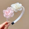 Diadema de mezclilla con orejas de conejo para niñas, lindos accesorios para el cabello, horquilla, tocado de princesa con dientes antideslizantes