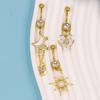 Anillo de ombligo de mariposa de moda transfronteriza de Gebei Europa y Estados Unidos, anillo de ombligo de luna, clavo de ombligo en forma de corazón, anillo de ombligo, joyería de perforación