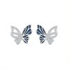 Brincos Damila Dança da Borboleta em Prata Esterlina S925 para Mulheres Design Estilo Coreano Brincos Vazados Epóxi Brincos Versáteis