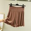 Shorts de Modal Feminino Verão Novo Cor Sólida Casual plus size Solto Perna Larga Cintura Alta Finos Hot Pants