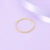 Anel Minimalista de Contas em Prata de Lei S925 Criativo Tendência Simples Brilhante Feminino Anel Versátil Anel