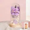 Presente de Dia dos Namorados Lanterna Caixa de Presente Flor Eterna Buquê de Flores Secas Flor de Sabão Rosa Flor Eterna Flor Artificial Ornamento de Aniversário