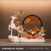 Vaca lechera de cristal amarillo adornos de fruta roja árbol de la fortuna pequeño fortuna árbol de la fortuna creativo mueble de vino accesorios de decoración del hogar sala de estar mueble de TV