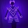 Disfraz luminoso de Halloween, accesorios de actuación luminosos LED, ropa para camareros, bares y discotecas, sombrero brillante